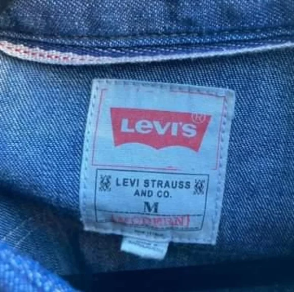 Levi's Barstow Triple Stitch High Quality Pearl Snap Western Shirt Men's Medium - Picture 15 of 16